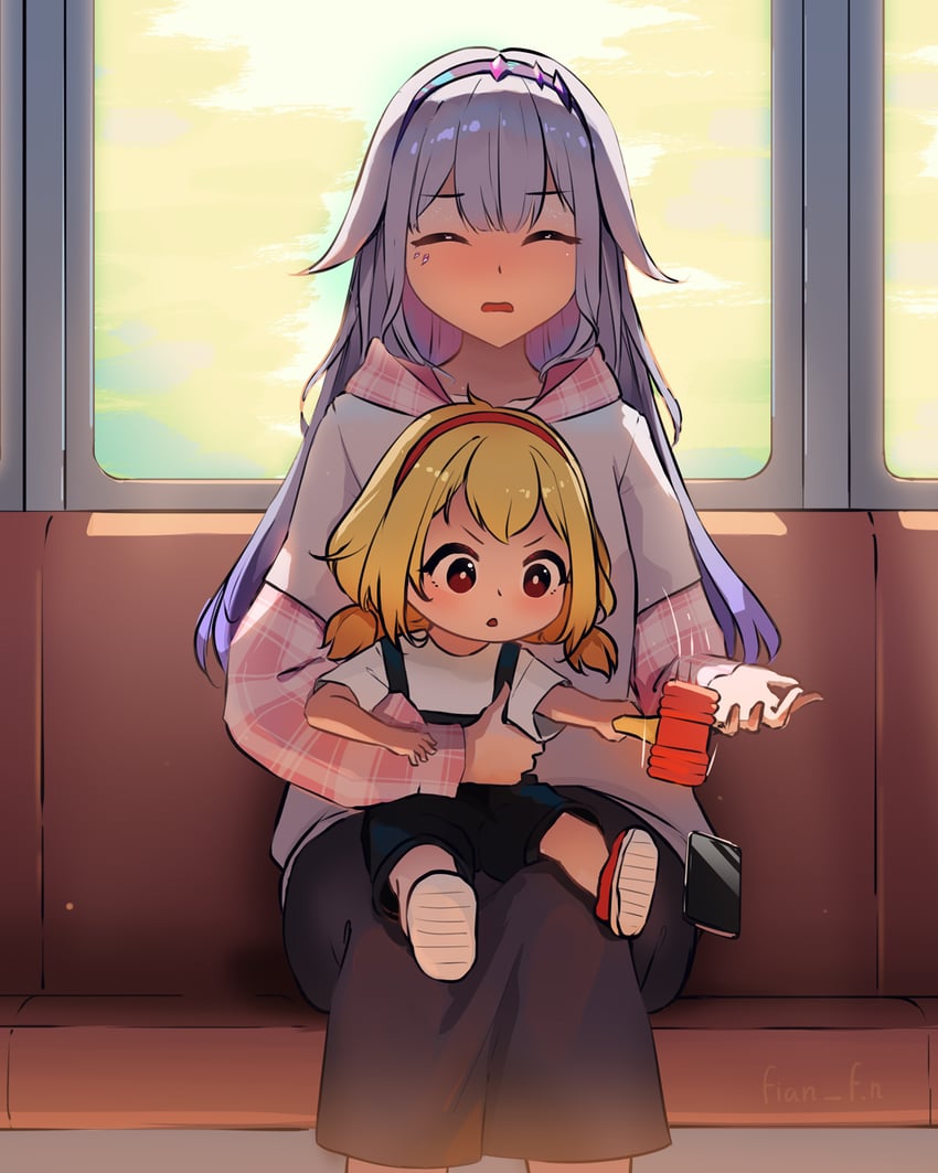 koseki bijou, kaela kovalskia, and ckia (hololive and 2 more) drawn by fian_f.n