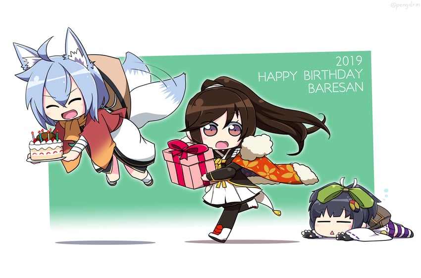 hotarumaru kunitoshi, murasame sukehiro, and akashi kuniyuki (tenka hyakken) drawn by orange-bird