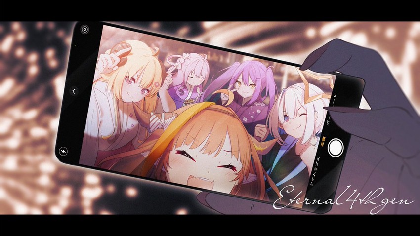 tokoyami towa, amane kanata, kiryu coco, tsunomaki watame, and himemori luna (hololive) drawn by sanasedayo