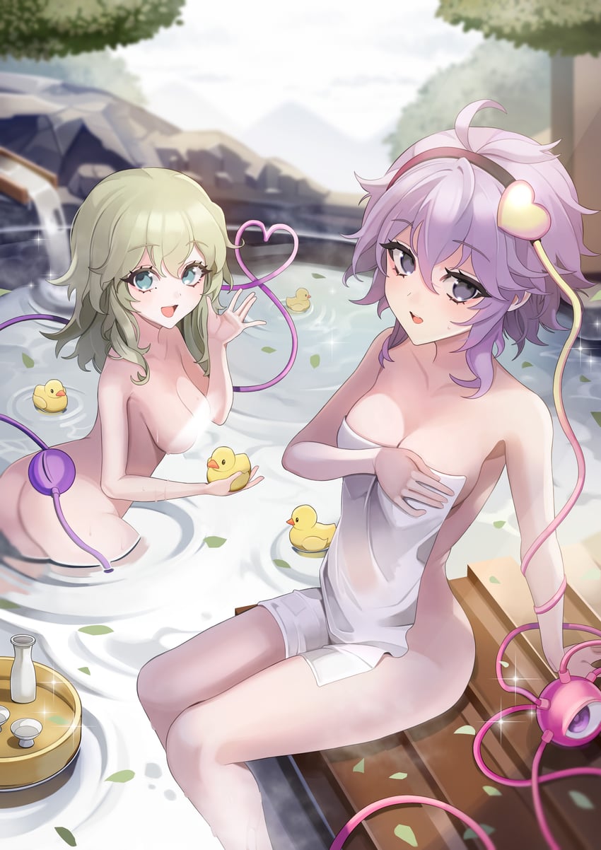 komeiji koishi and komeiji satori (touhou) drawn by oshimai