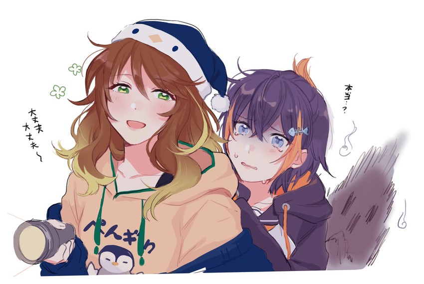 petra gurin and amicia michella (nijisanji and 2 more) drawn by lia_(retiredstarmiya)