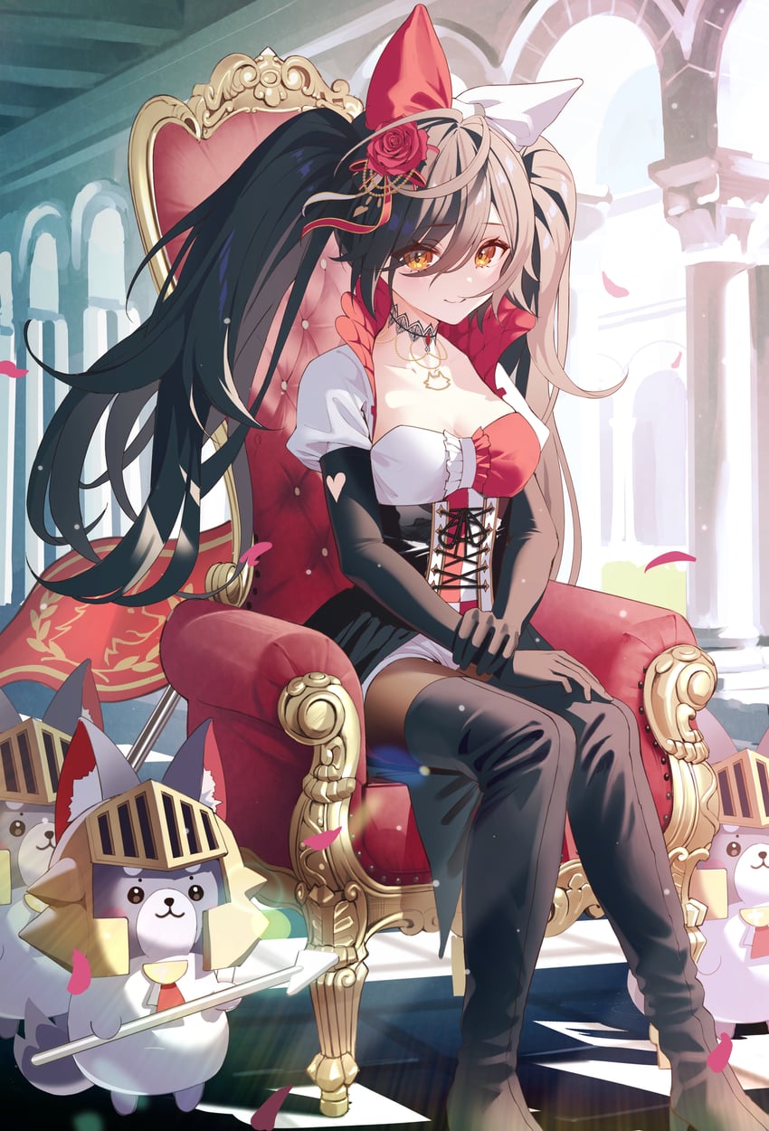 ookami mio and miofa (hololive) drawn by midori_matsukaze