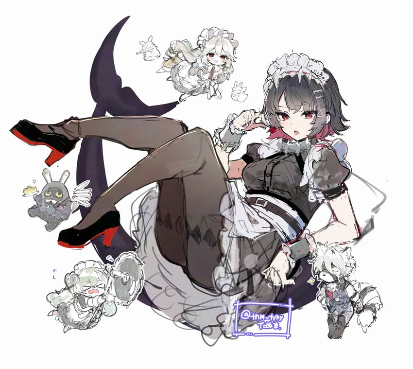 ellen joe, von lycaon, corin wickes, alexandrina sebastiane, drusilla, and 2 more (zenless zone zero) drawn by ikeuchi_tanuma
