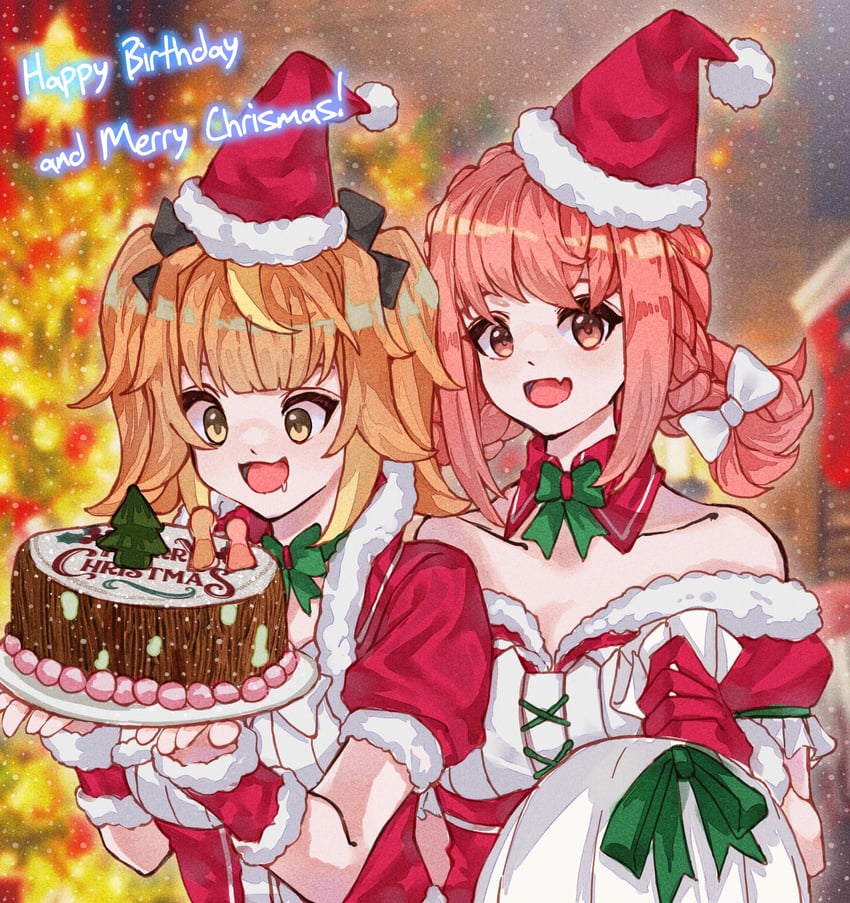 hibiki du ca and akatsuki banmai (nijigen project) drawn by jimelia_watsphen