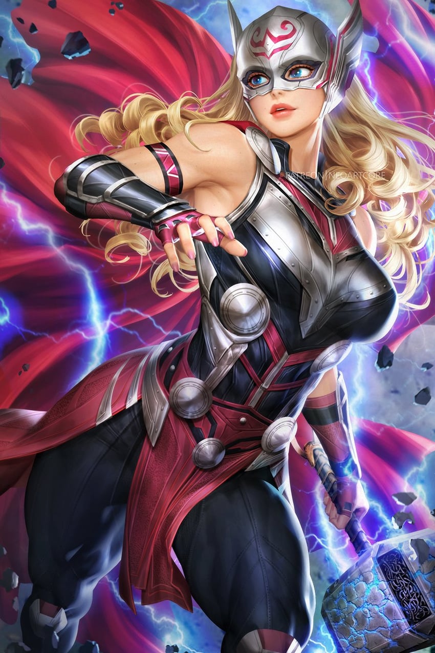 jane foster and thor (marvel and 2 more) drawn by neoartcore
