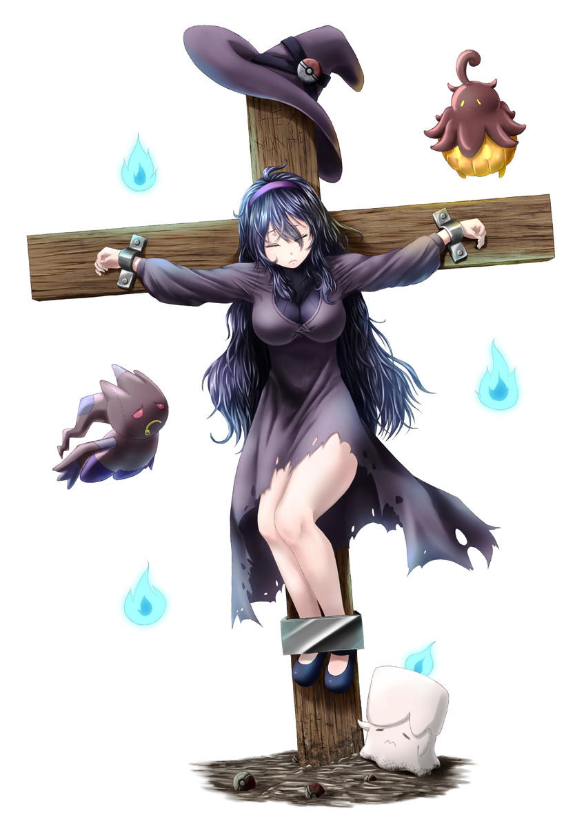 hex maniac, litwick, banette, and pumpkaboo (pokemon and 1 more) drawn by parsue