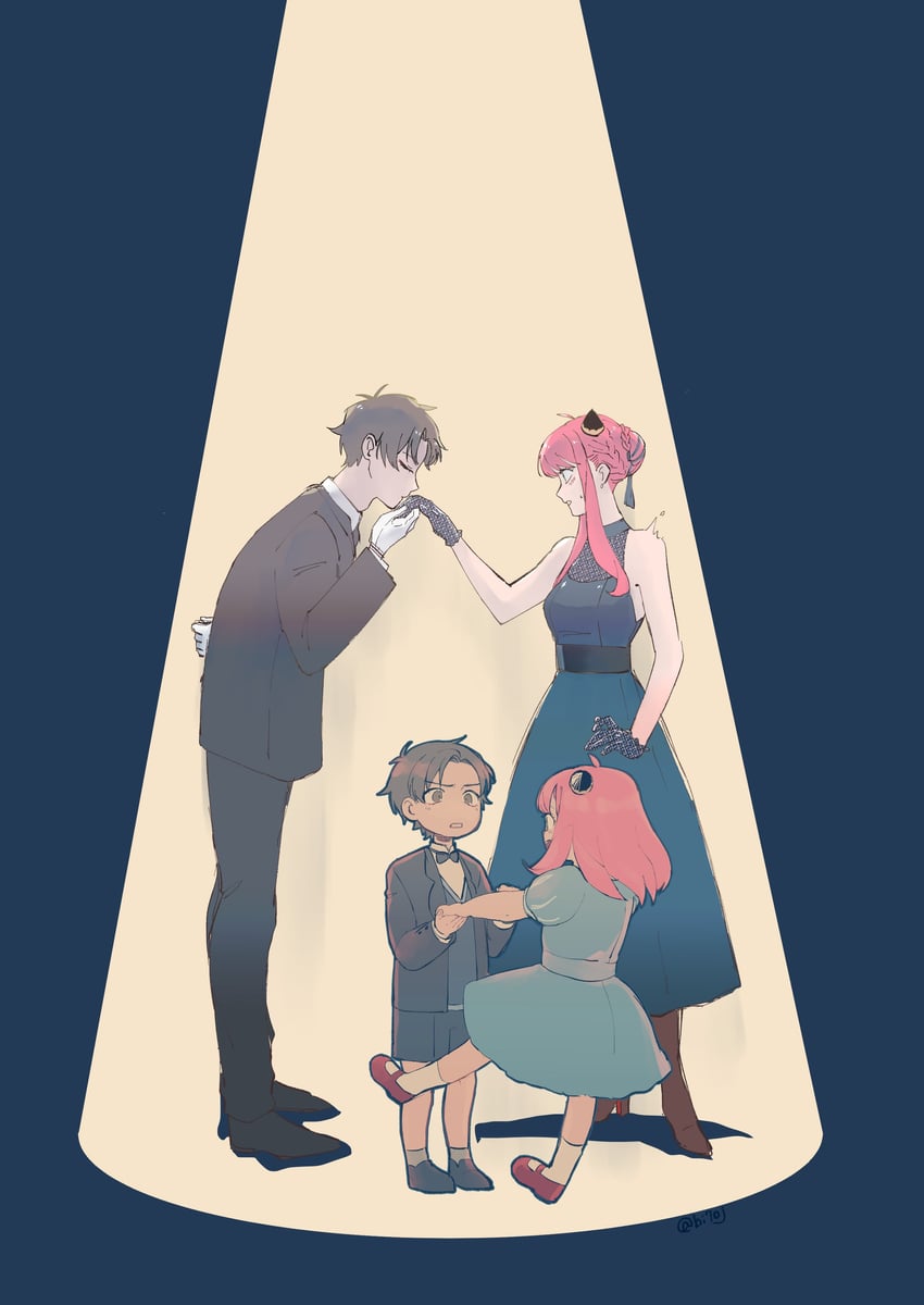anya and damian desmond (spy x family) drawn by bi7oj