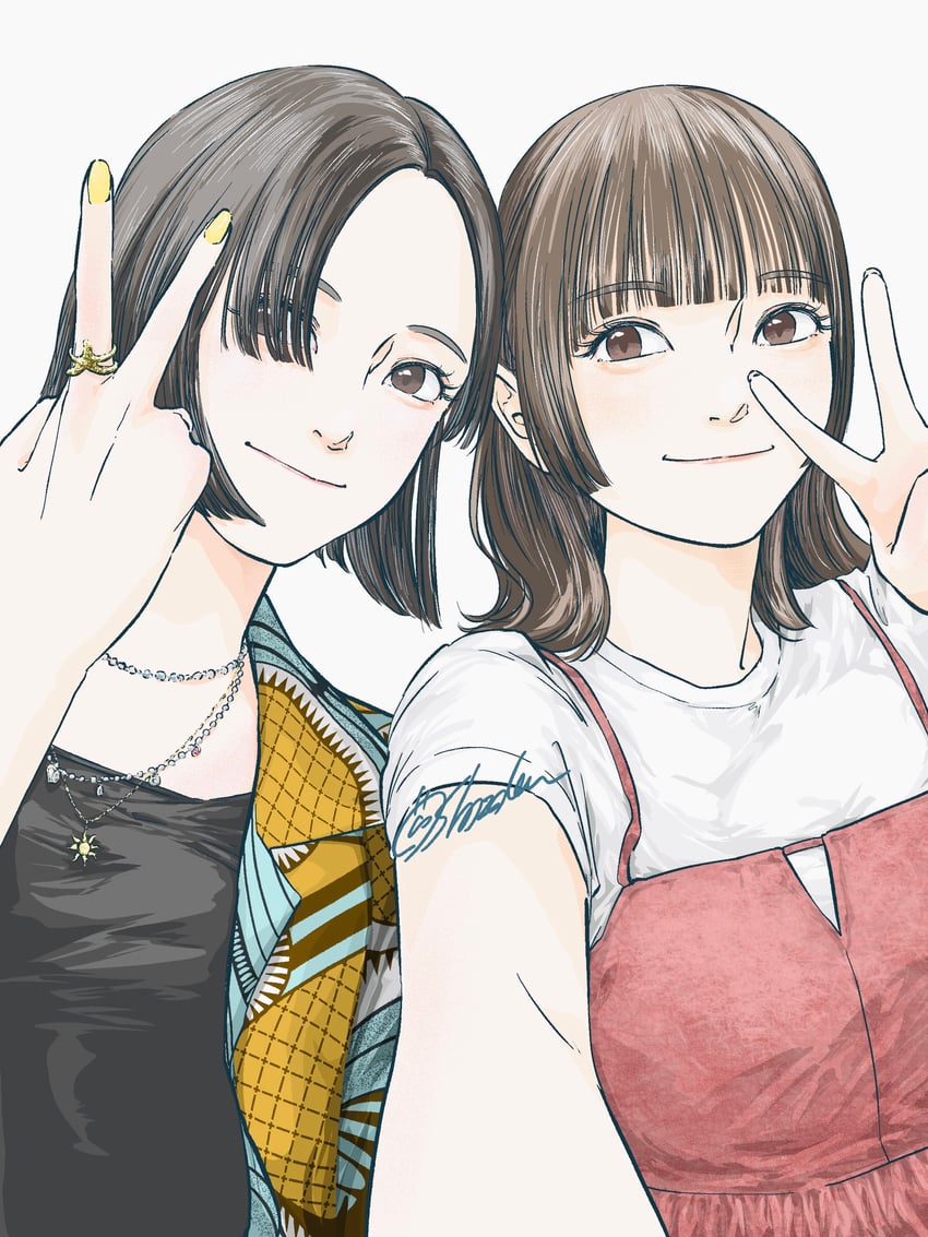 koyama momoyo and nomoto hotaru (real life) drawn by shozoku