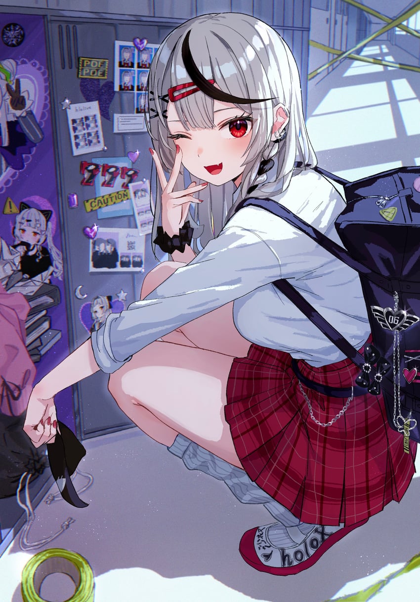 sakamata chloe and murasaki shion (hololive) drawn by mei_am0