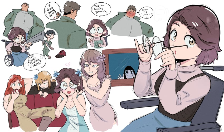 marina, levi, karin, abella, samarie, and 3 more (fear & hunger and 1 more) drawn by onac911