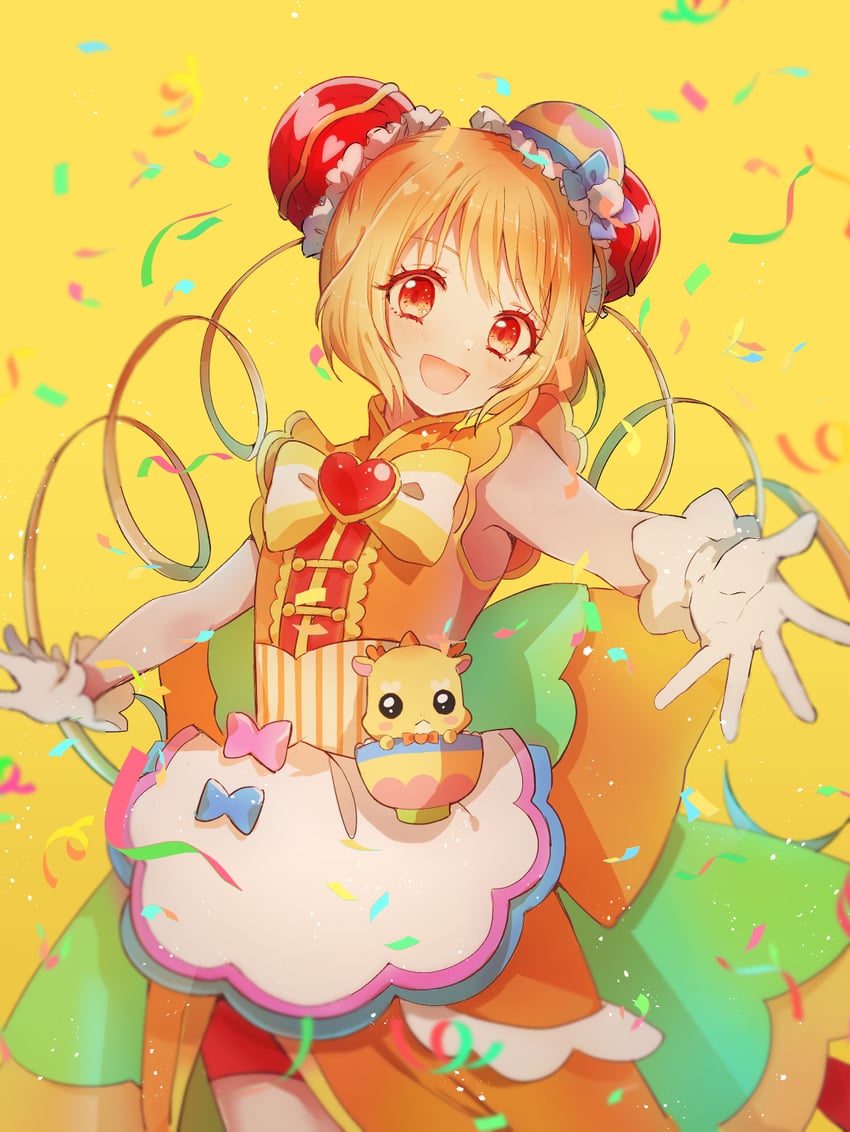 hanamichi ran, cure yum-yum, and mem-mem (precure and 1 more) drawn by lazy_orange