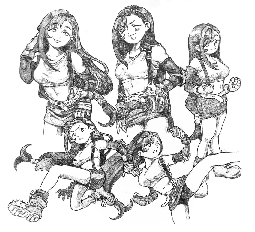 tifa lockhart (final fantasy and 1 more) drawn by neirorien