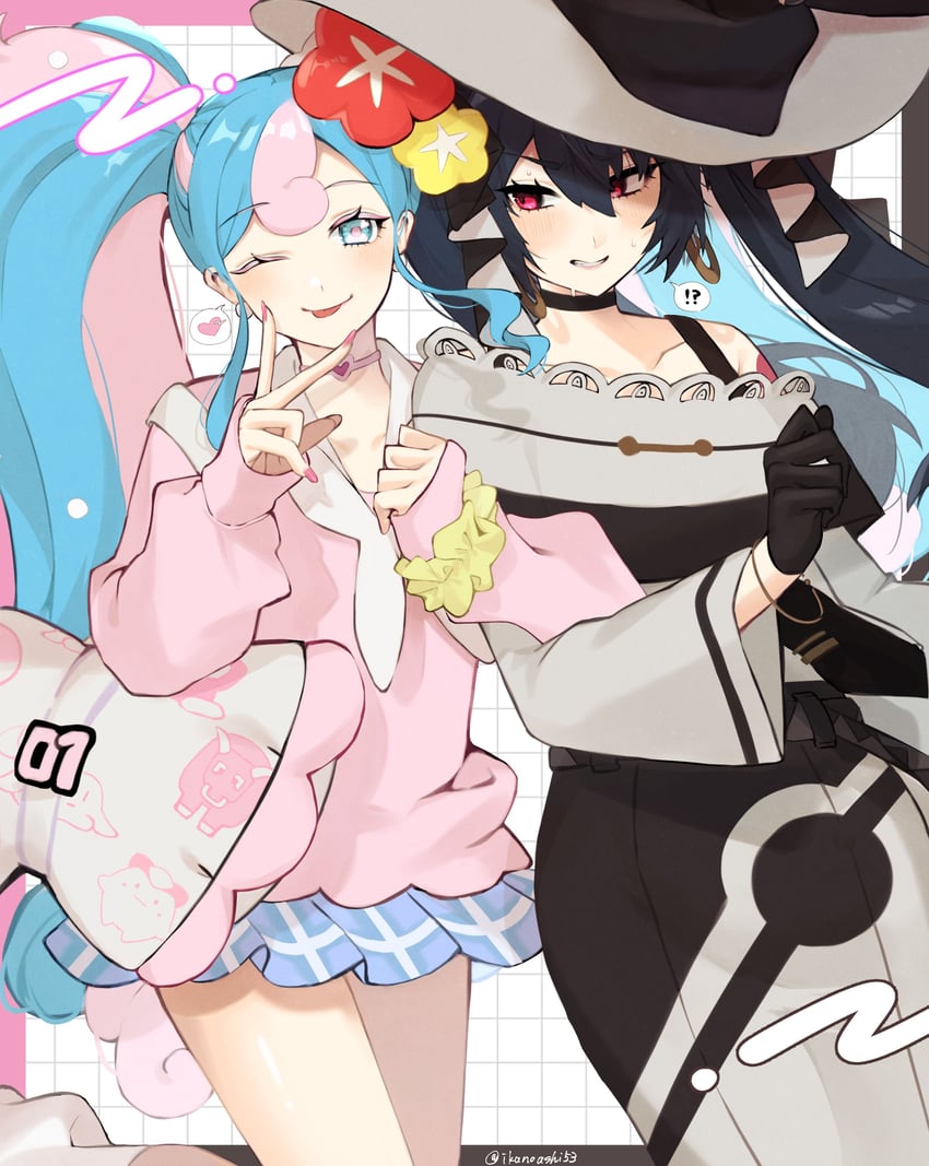 hatsune miku, fairy miku, and dark miku (pokemon and 2 more) drawn by ikanoashi53