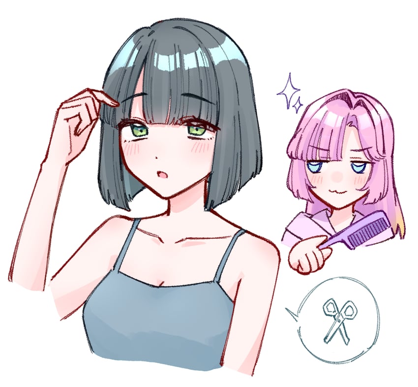 momose ginko and anyoji hime (love live! and 1 more) drawn by zangemiya