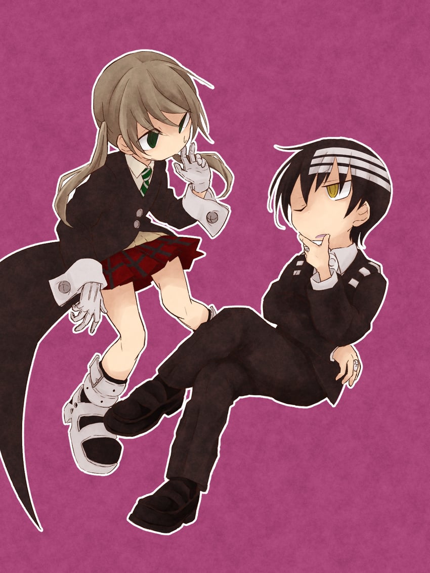 maka albarn and death the kid (soul eater) drawn by koakana-desu