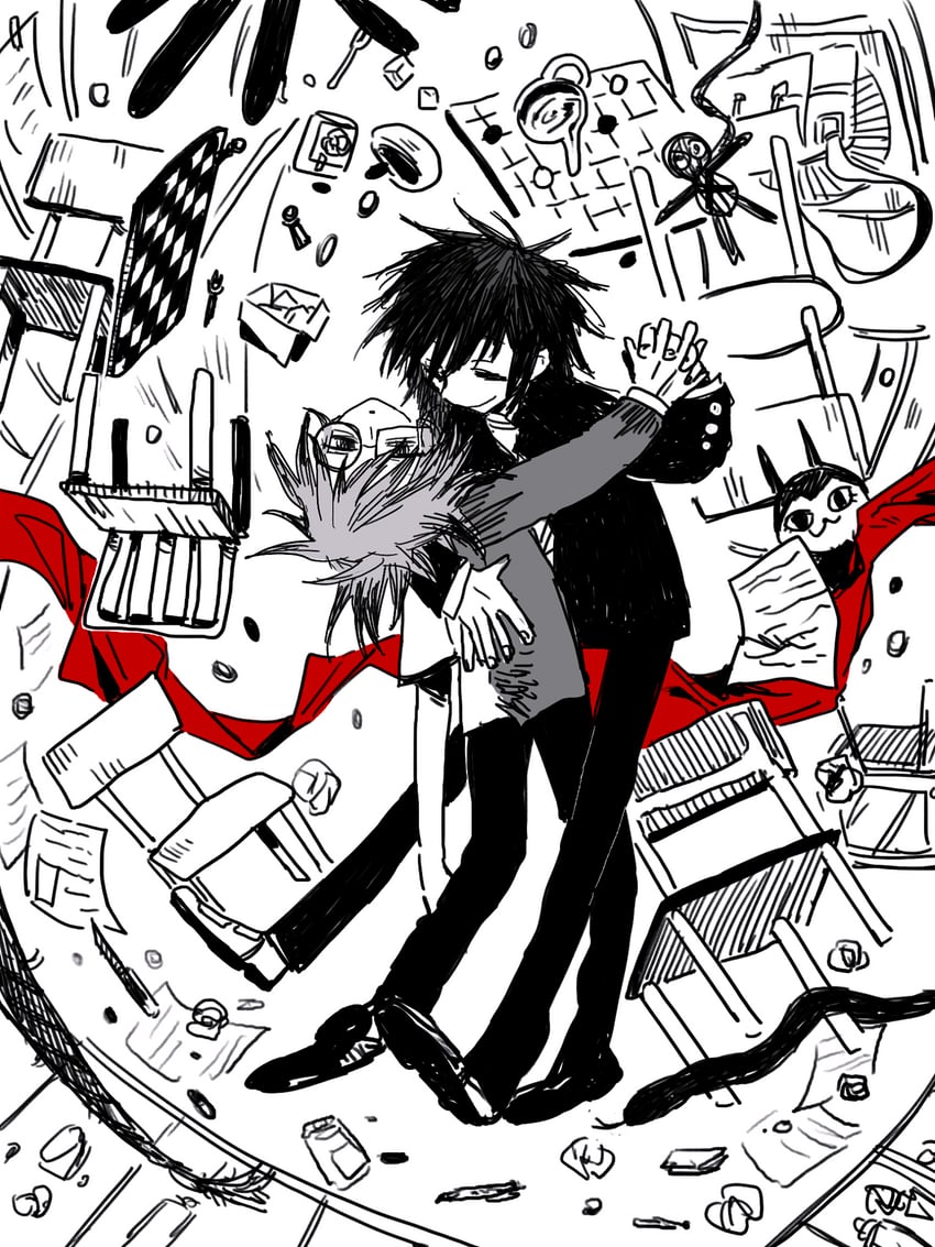 randal ivory and tsukada satoru (randal's friends) drawn by yuwaiwai