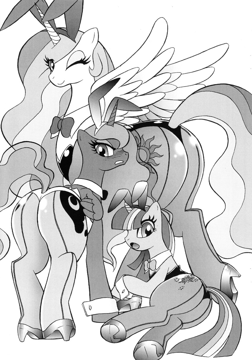 twilight sparkle, princess luna, and princess celestia (my little pony and 1 more)