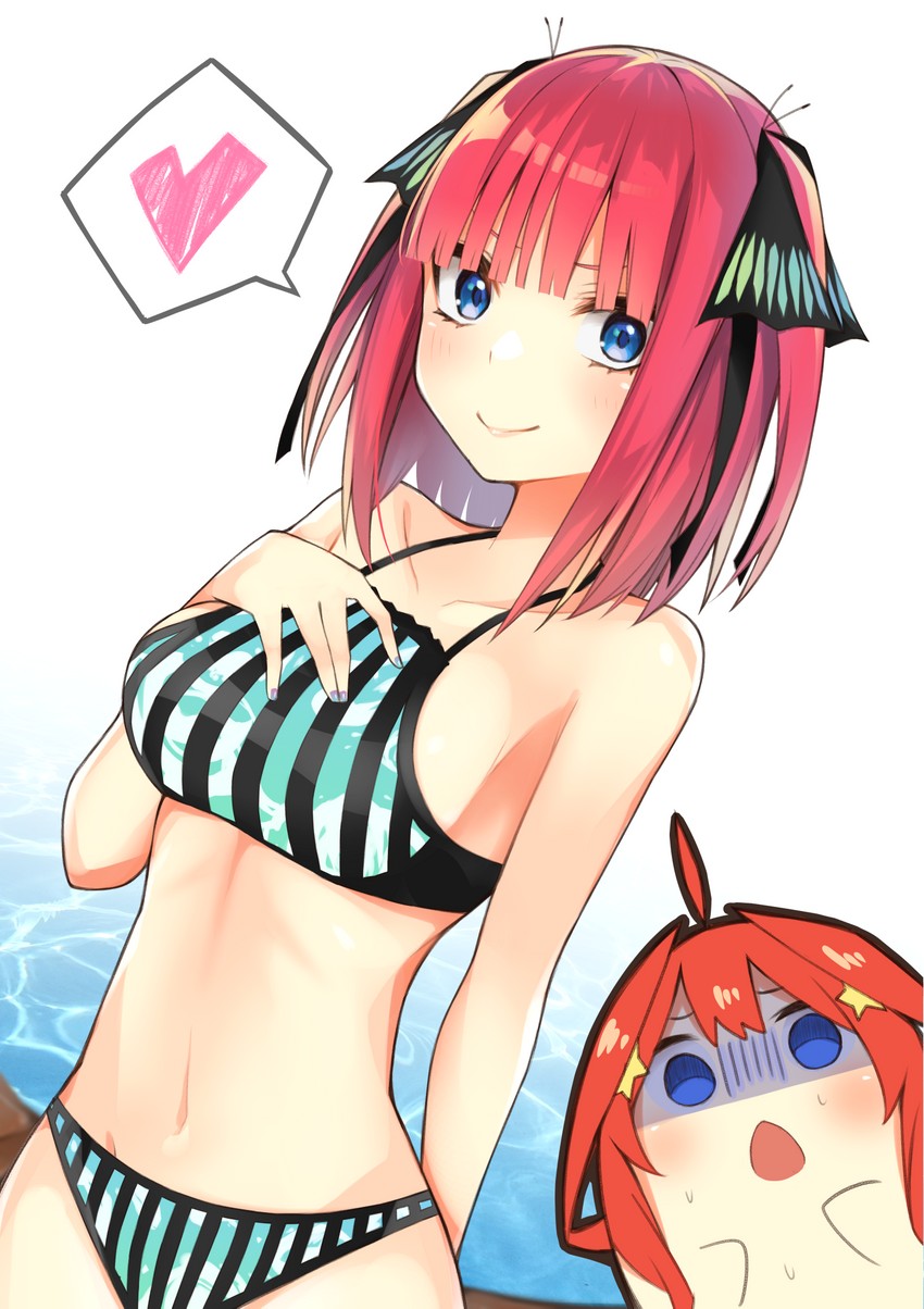 nakano nino and nakano itsuki (go-toubun no hanayome) drawn by itame_moyashi
