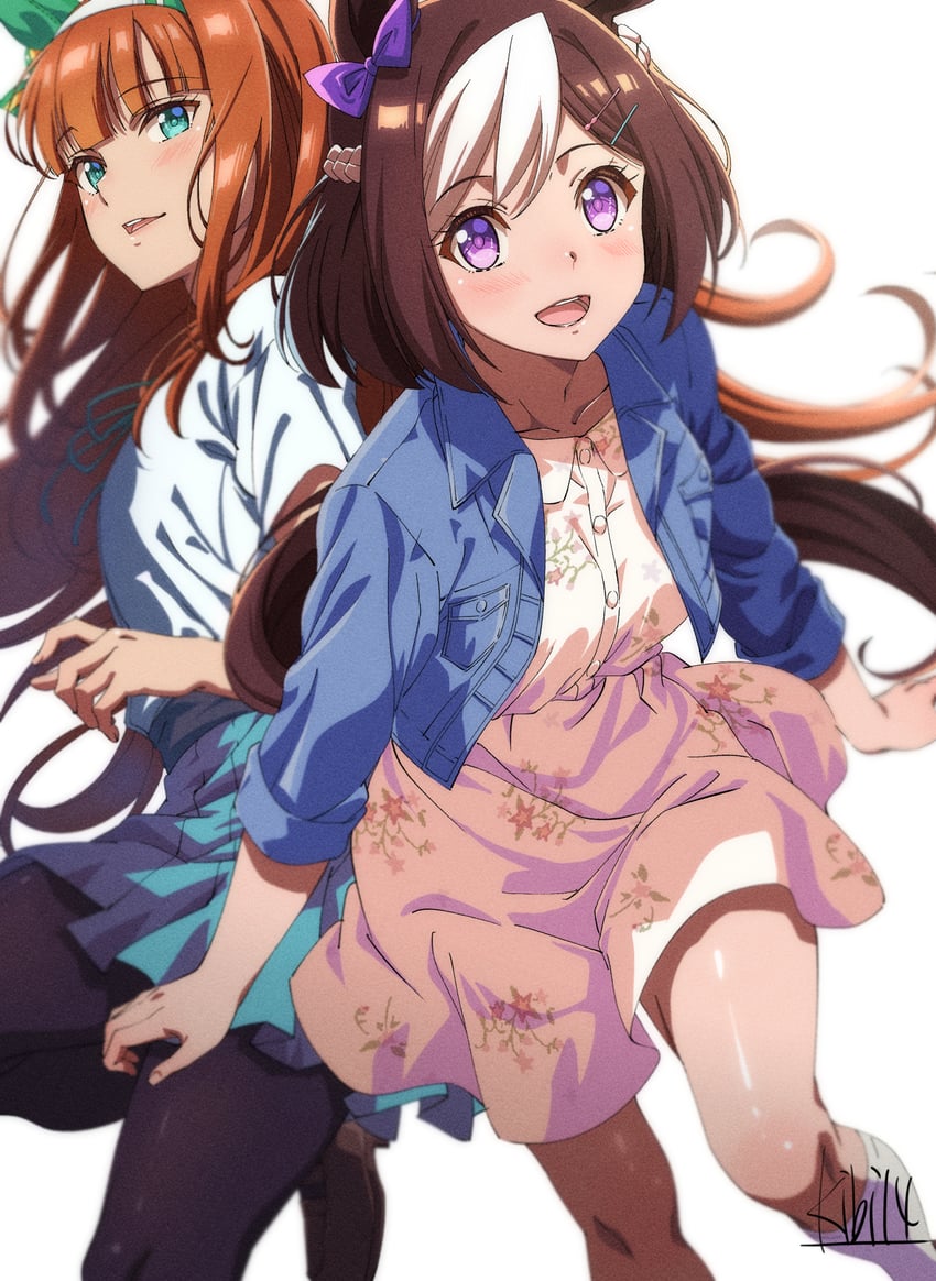 silence suzuka and special week (umamusume) drawn by kibidango_14-gou