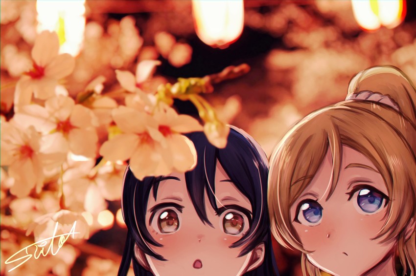 sonoda umi and ayase eli (love live! and 1 more) drawn by suito