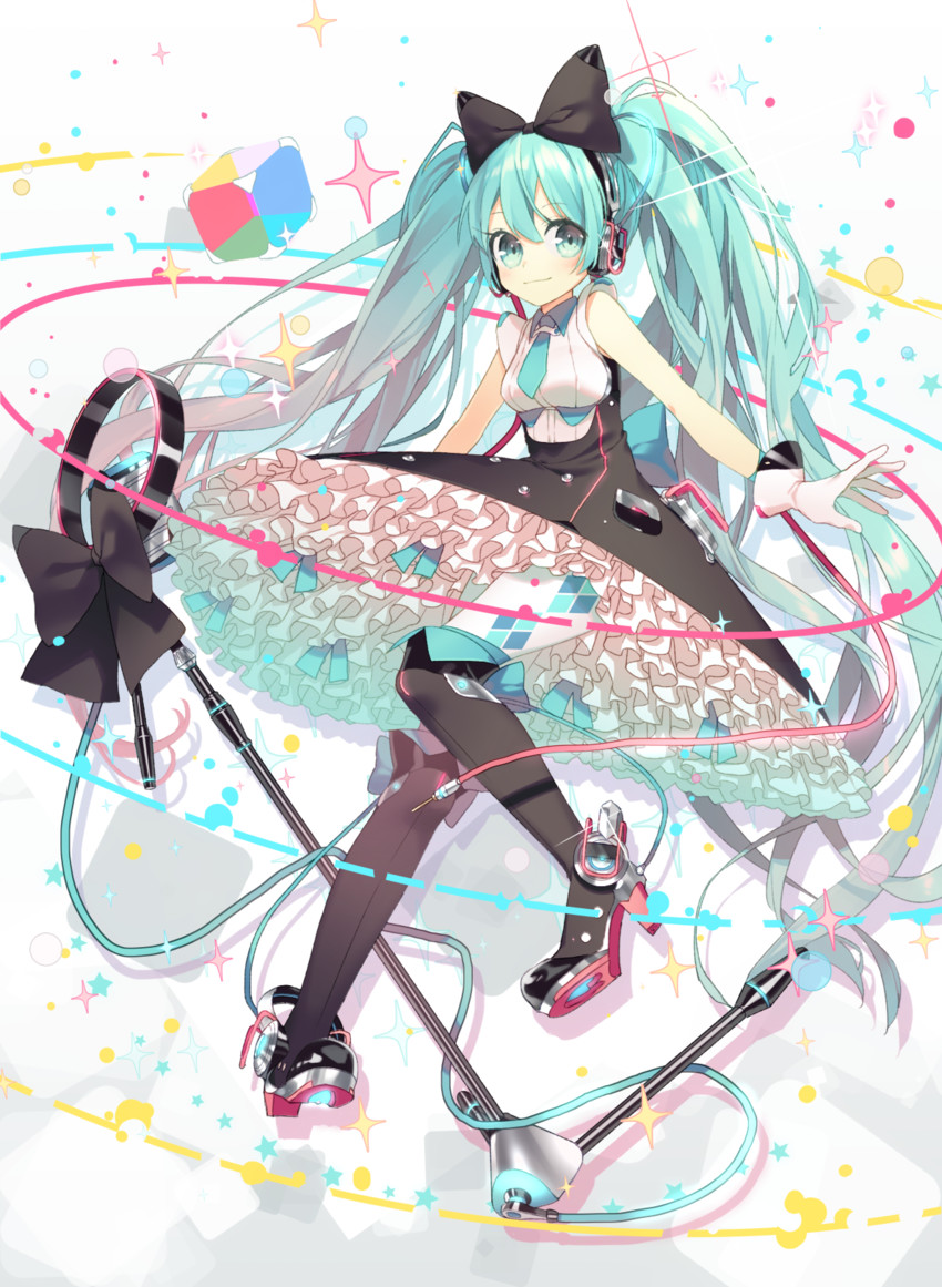 hatsune miku and magical mirai miku (vocaloid and 1 more) drawn by tika_(mika4975)