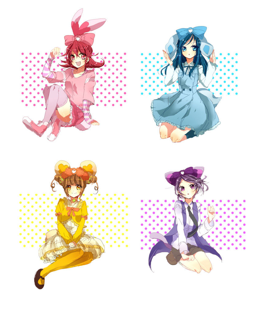hishikawa rikka, aida mana, kenzaki makoto, yotsuba alice, davi, and 3 more (precure and 1 more) drawn by misasami
