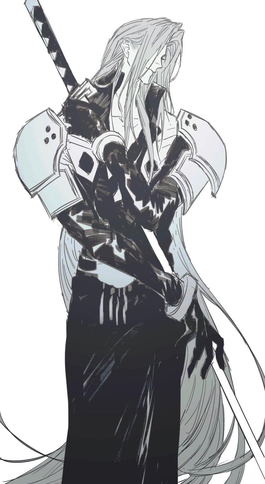 sephiroth (final fantasy and 3 more) drawn by moyanwxy