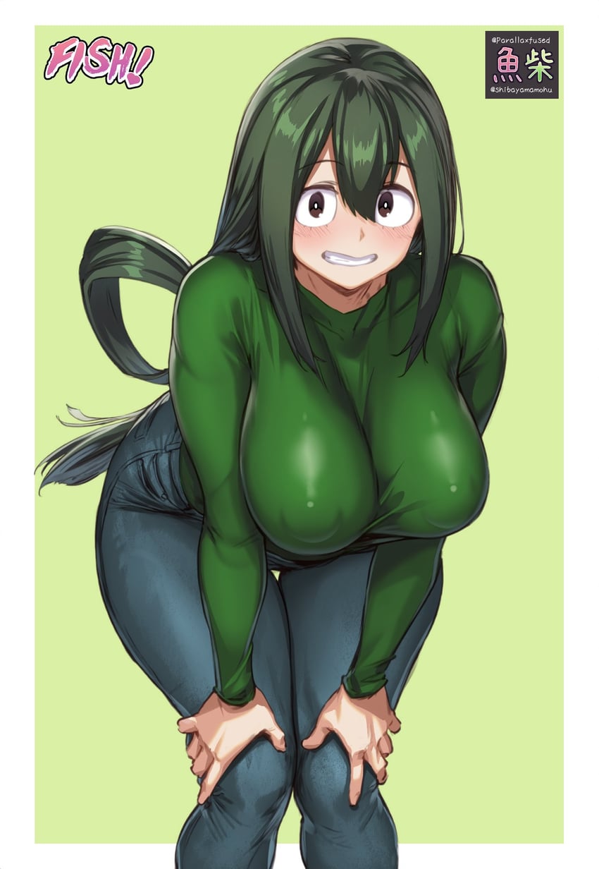 asui tsuyu (boku no hero academia) drawn by parallaxfused and shibayamamohu