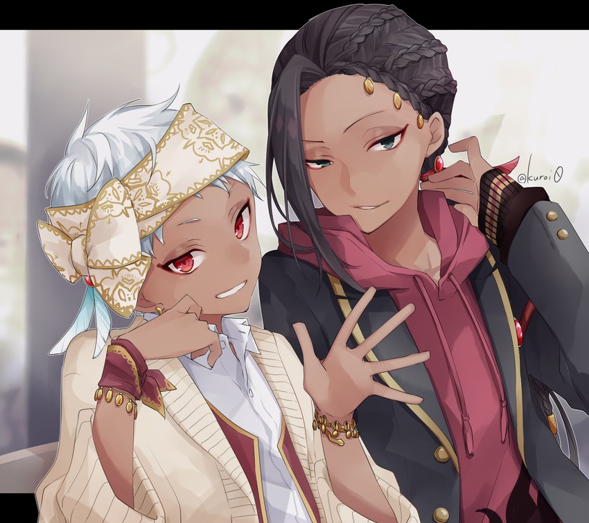jamil viper and kalim al-asim (twisted wonderland) drawn by kuroi_(liar-player)