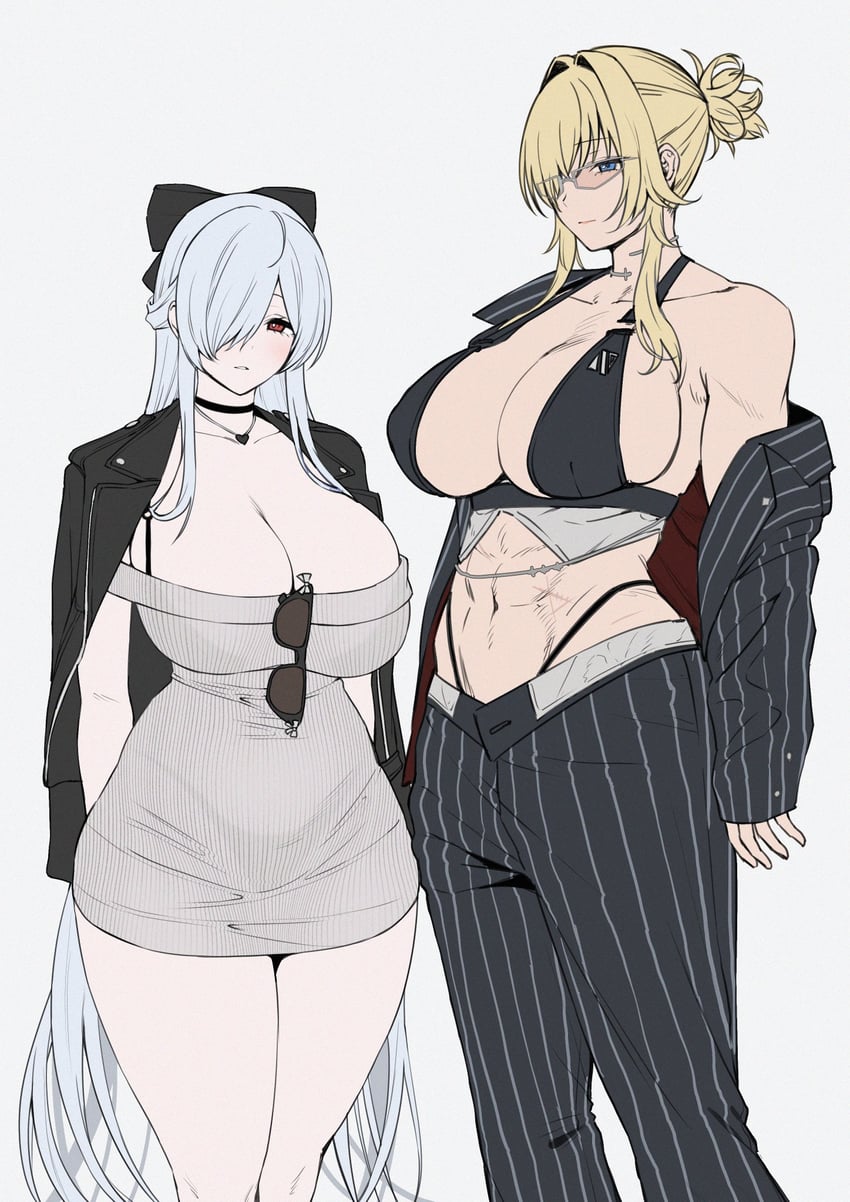 cinderella and grave (goddess of victory: nikke) drawn by amano_don