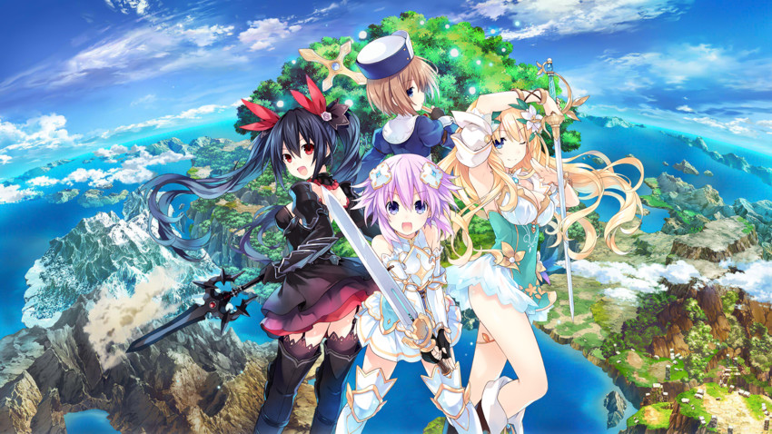 neptune, noire, blanc, and vert (neptune and 1 more) drawn by tsunako