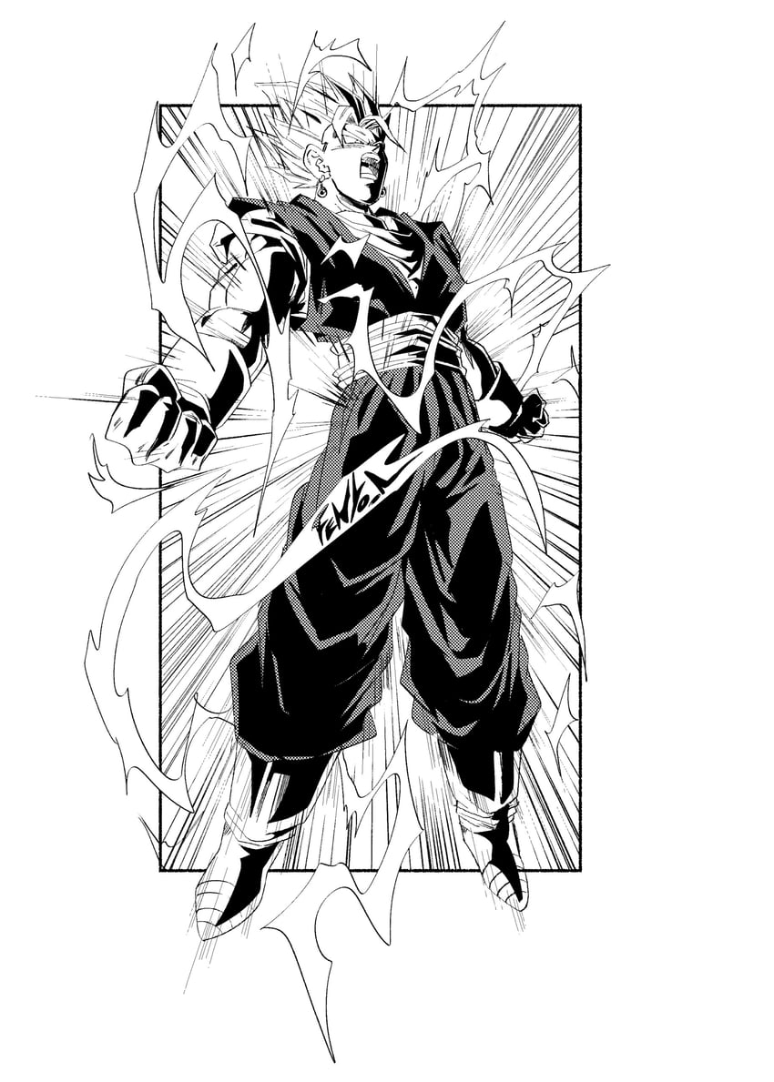 vegetto (dragon ball and 1 more) drawn by fenyon