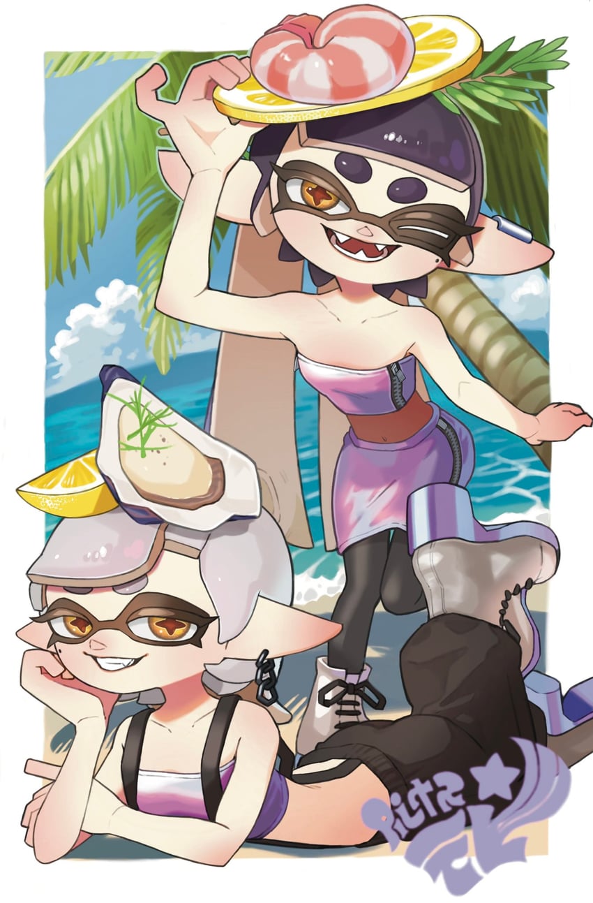 callie and marie (splatoon and 1 more) drawn by yattpki3wfyvsm5