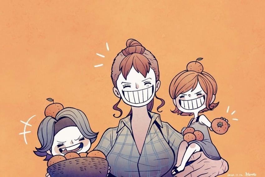 nami, nojiko, and bellemere (one piece) drawn by blink_mints