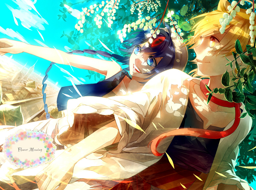 aladdin and alibaba saluja (magi the labyrinth of magic) drawn by g.g.lemon