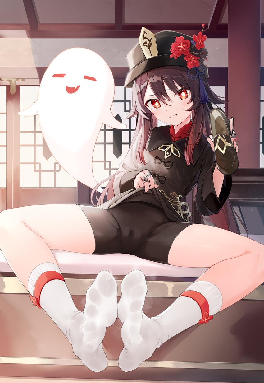 hu tao and boo tao (genshin impact) drawn by kou_futoshi