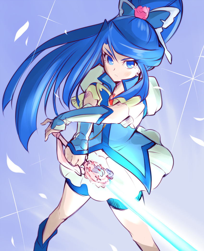 minazuki karen and cure aqua (precure and 2 more) drawn by arakawa_tarou