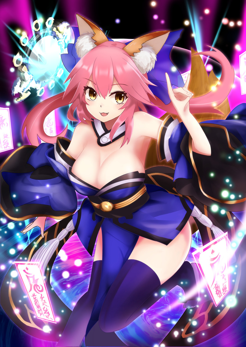 tamamo and tamamo no mae (fate and 2 more) drawn by moni_(credo)