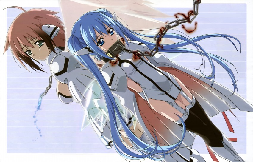 ikaros and nymph (sora no otoshimono) drawn by watanabe_yoshihiro