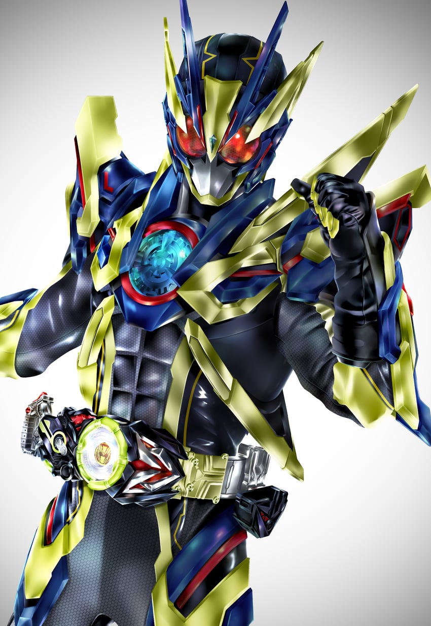 kamen rider zero-one (kamen rider and 1 more) drawn by kuzurx