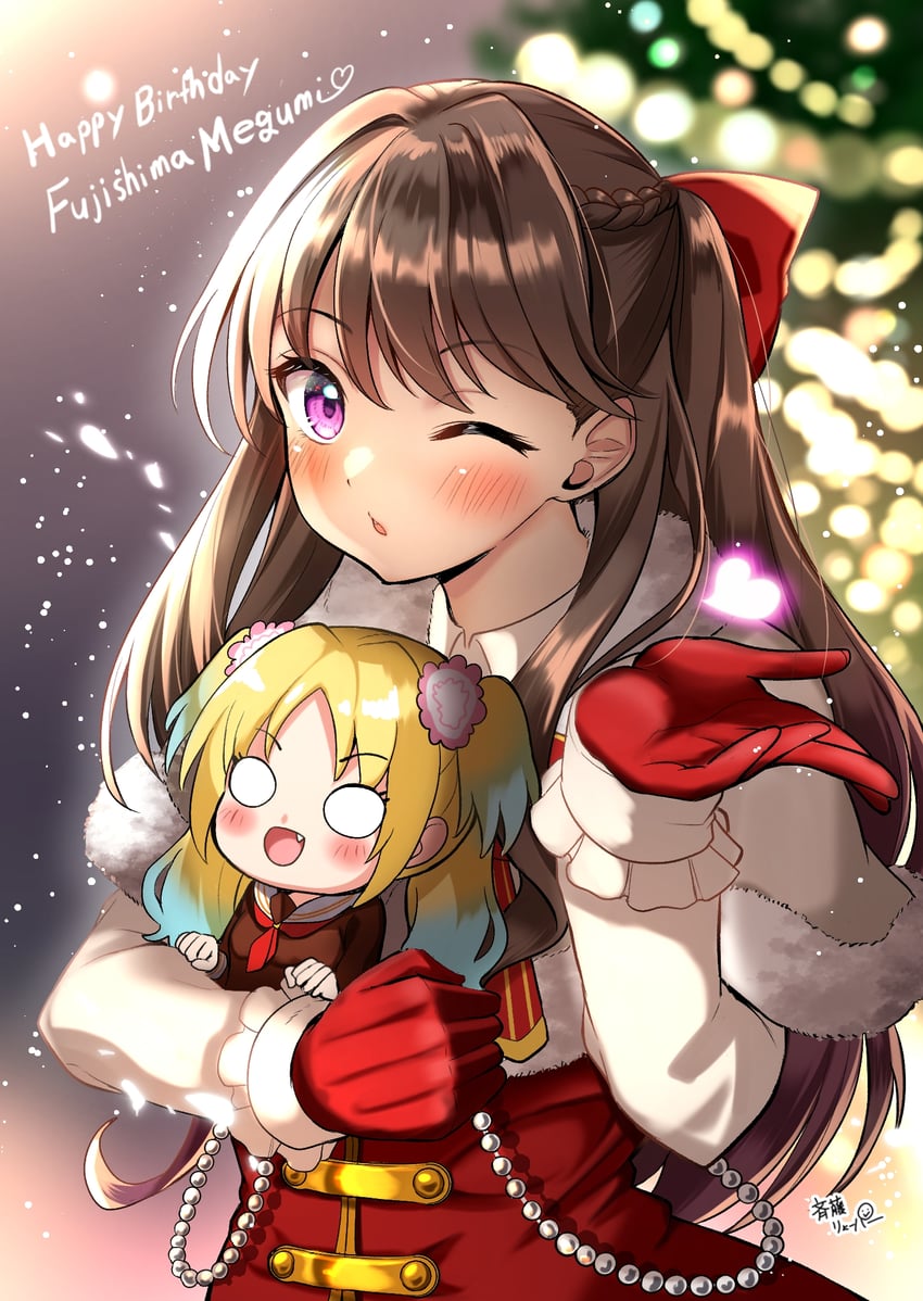 fujishima megumi and osawa rurino (love live! and 1 more) drawn by ryopa