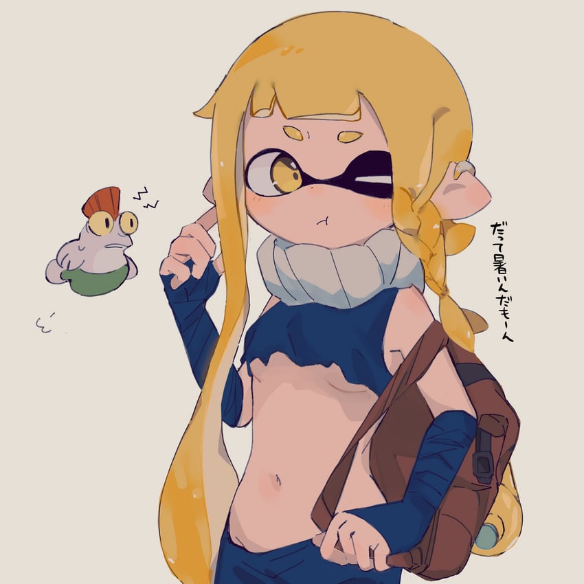 inkling player character, inkling girl, smallfry, and agent 3 (splatoon and 1 more) drawn by koke_(banburu_be_x)