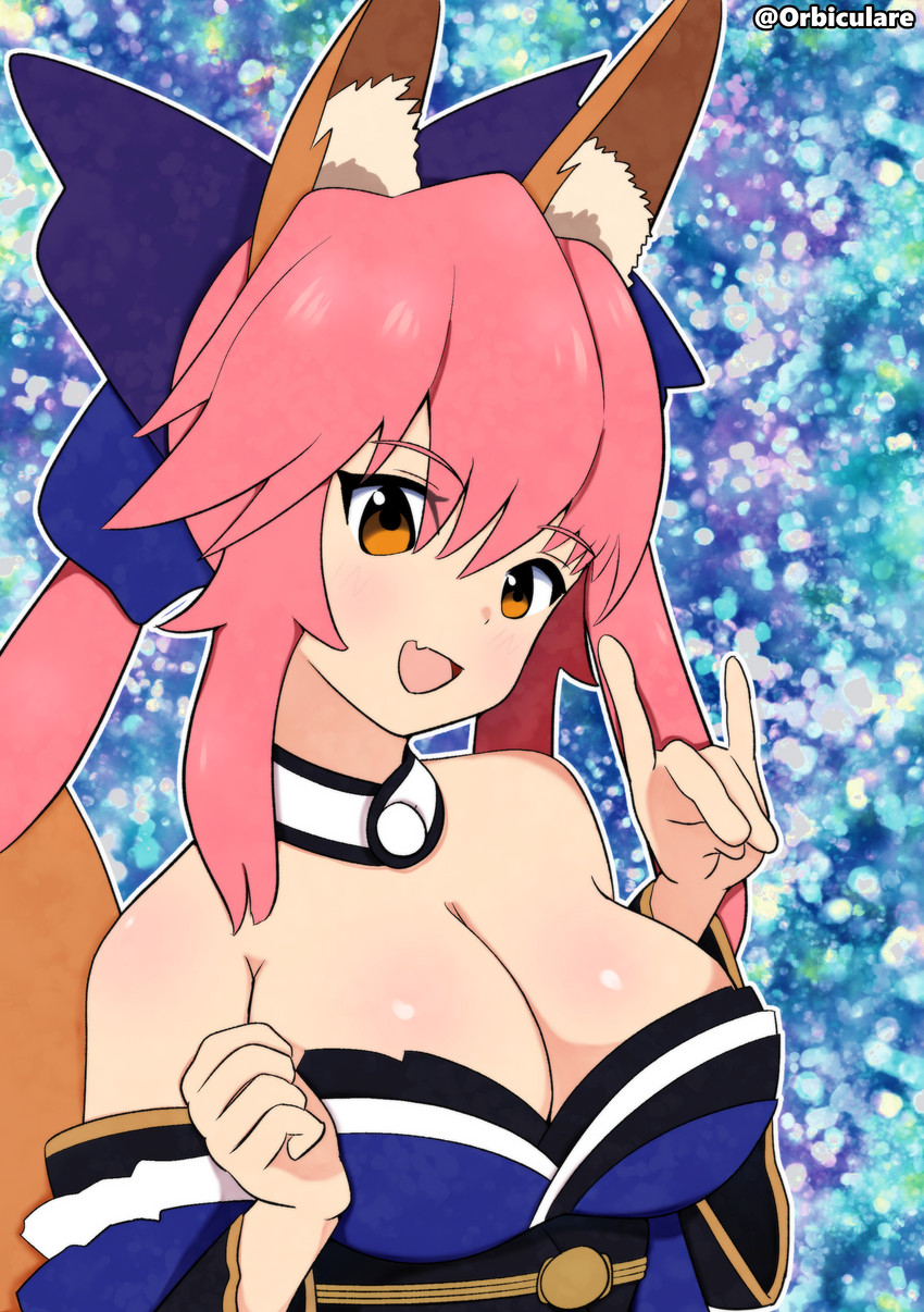 tamamo and tamamo no mae (fate and 4 more) drawn by orbiculare