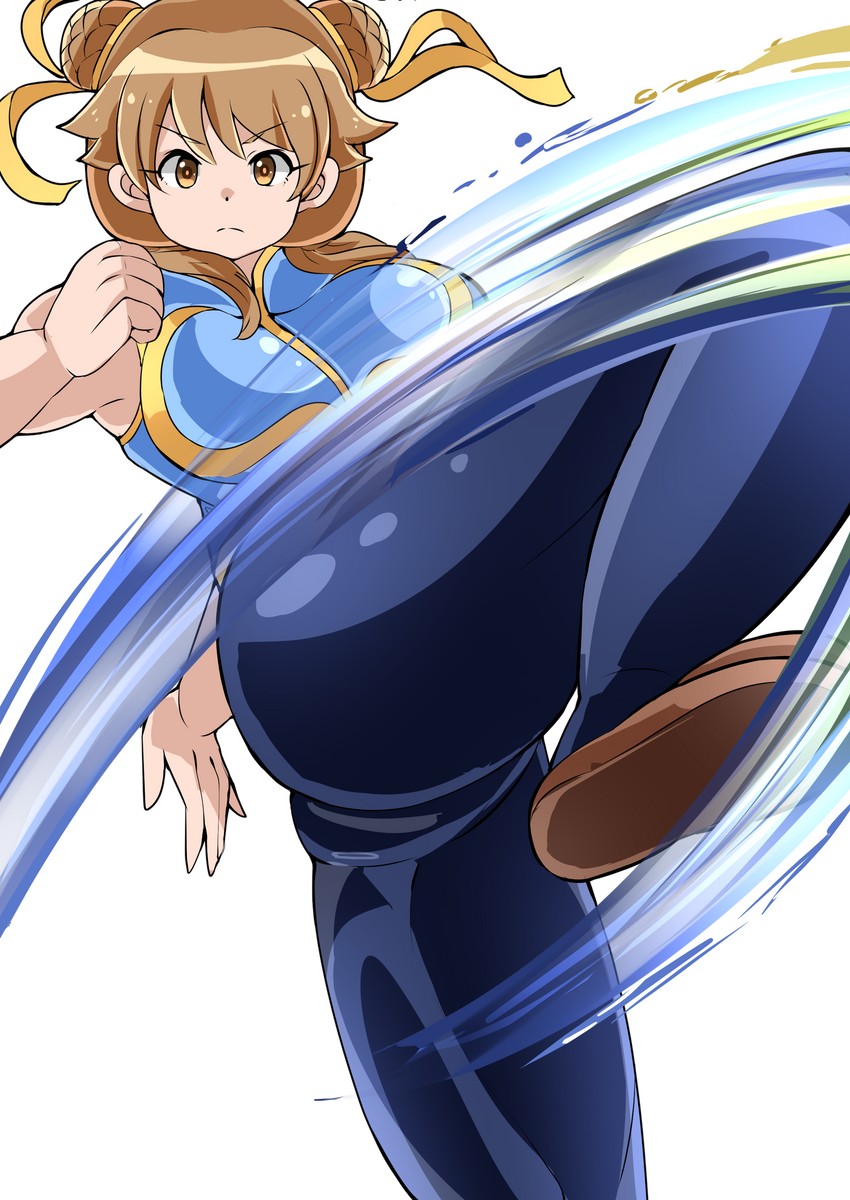 chun-li and katagiri sanae (idolmaster and 3 more) drawn by matahachi_(matahachi4230)