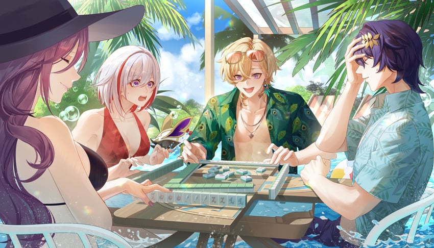 aventurine, dr. ratio, topaz, jade, trotter, and 1 more (honkai and 1 more) drawn by fei_jifeng0808