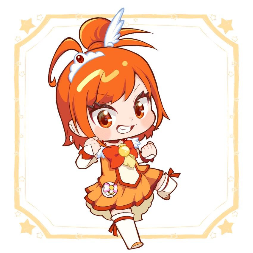 hino akane and cure sunny (precure and 1 more) drawn by plv_276