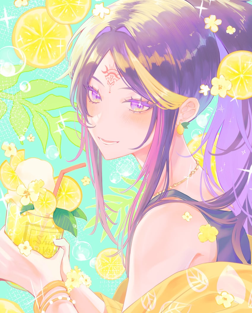 shu yamino (nijisanji and 1 more) drawn by mochigome_(yum)