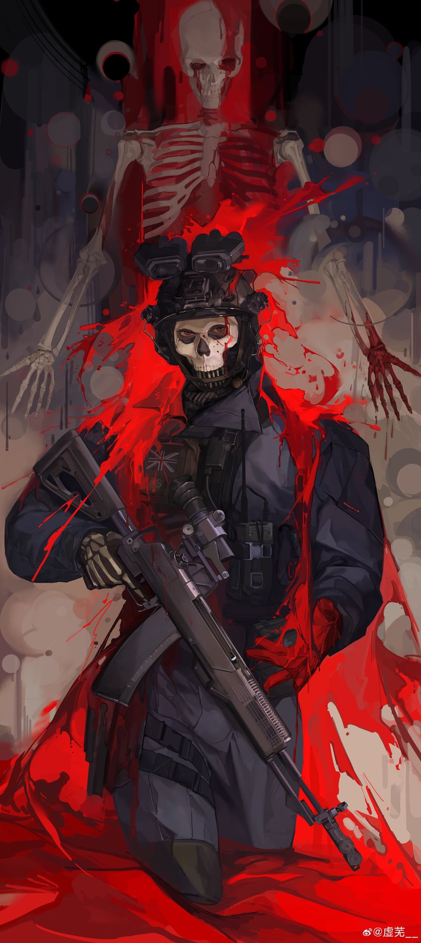 ghost (call of duty and 1 more) drawn by sin_node
