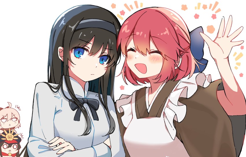 okita souji, oda nobunaga, tohno akiha, and kohaku (fate and 2 more) drawn by yui_(tamagohan)