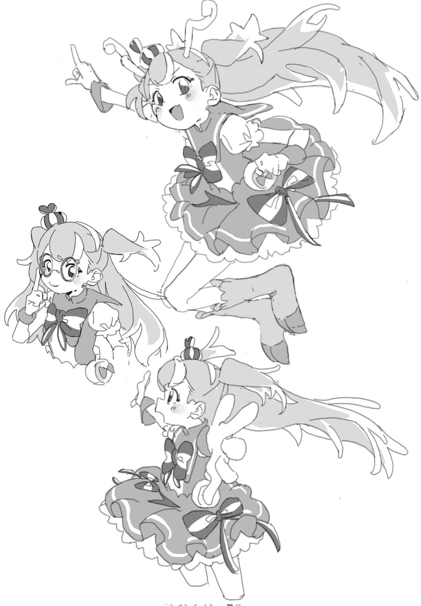 inukai komugi and cure wonderful (precure and 1 more) drawn by ranirani